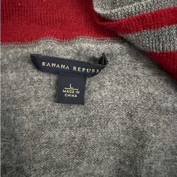 Banana Republic Men’s Gray Wool Blend Full Zip Sweater Jacket Size Large - Picture 6 of 11